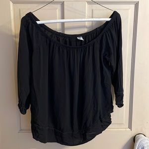 Xs old navy black off the shoulder long sleeve